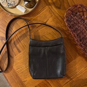 Jones Newyork Vintage Y2K Dark Brown Leather Crossbody Purse
